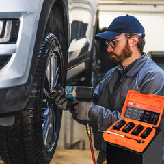 Topme tool kit adapts to impact wrenches and ratchets.