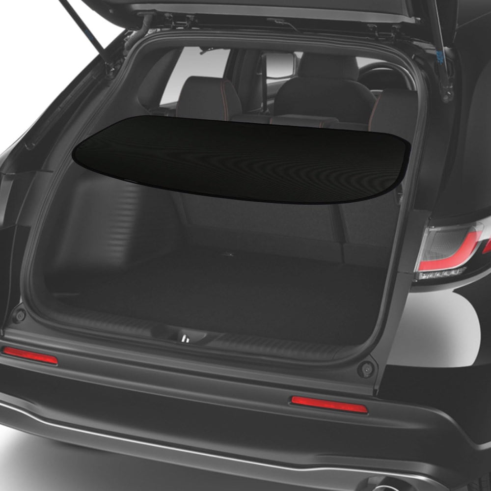 Topraco HRV cargo cover side view demonstrating snug trunk fit.