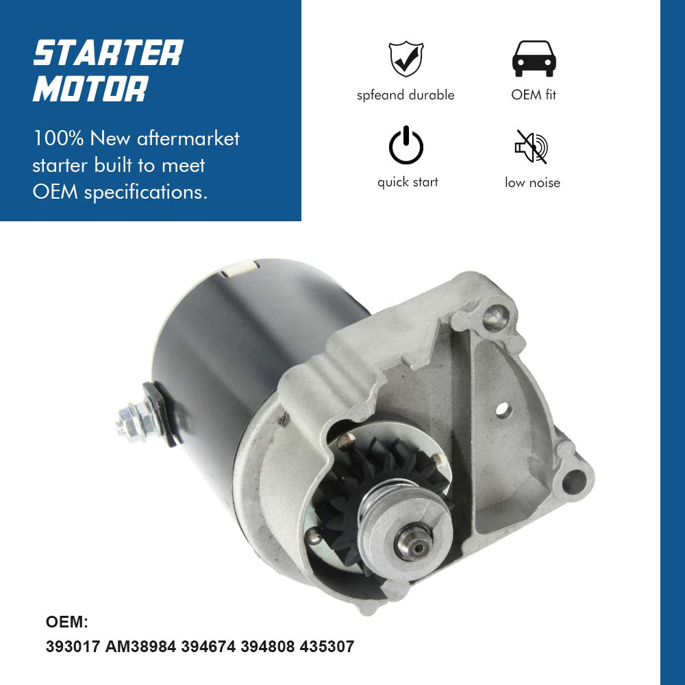 TOPSCOPE starter motor for V Twin side view shows compact installation-ready design.
