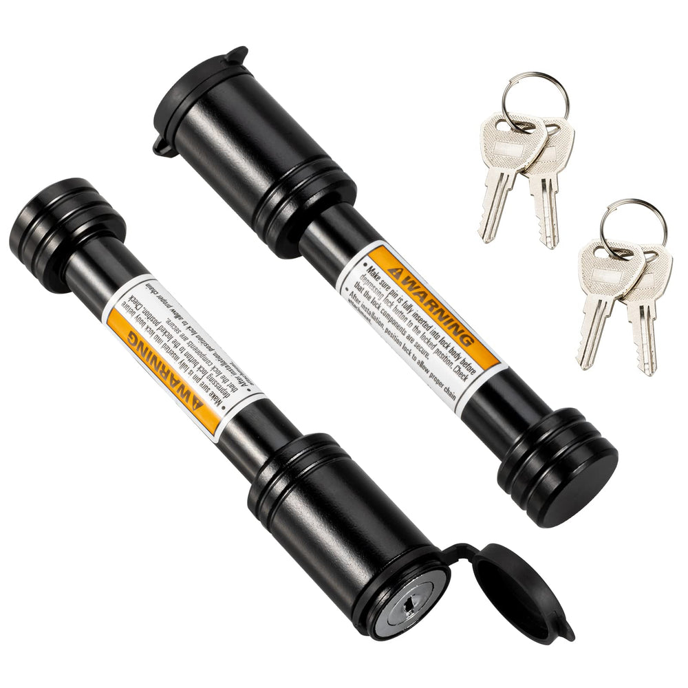 TOPSHINE black hitch pin lock showing 5/8-inch diameter for 2-inch receivers.