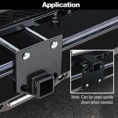 TOPSHINE bumper hitch enables bike racks, luggage, and kayak attachments.