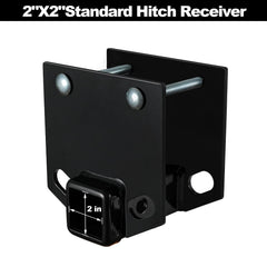 TOPSHINE hitch receiver being installed with a wrench for quick setup.