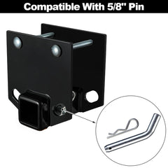TOPSHINE 5/8 inch hitch pin clip included for secure mounting.