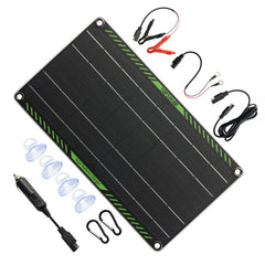 Topsolar 10W 12V trickle charger front view for portable outdoor battery maintenance