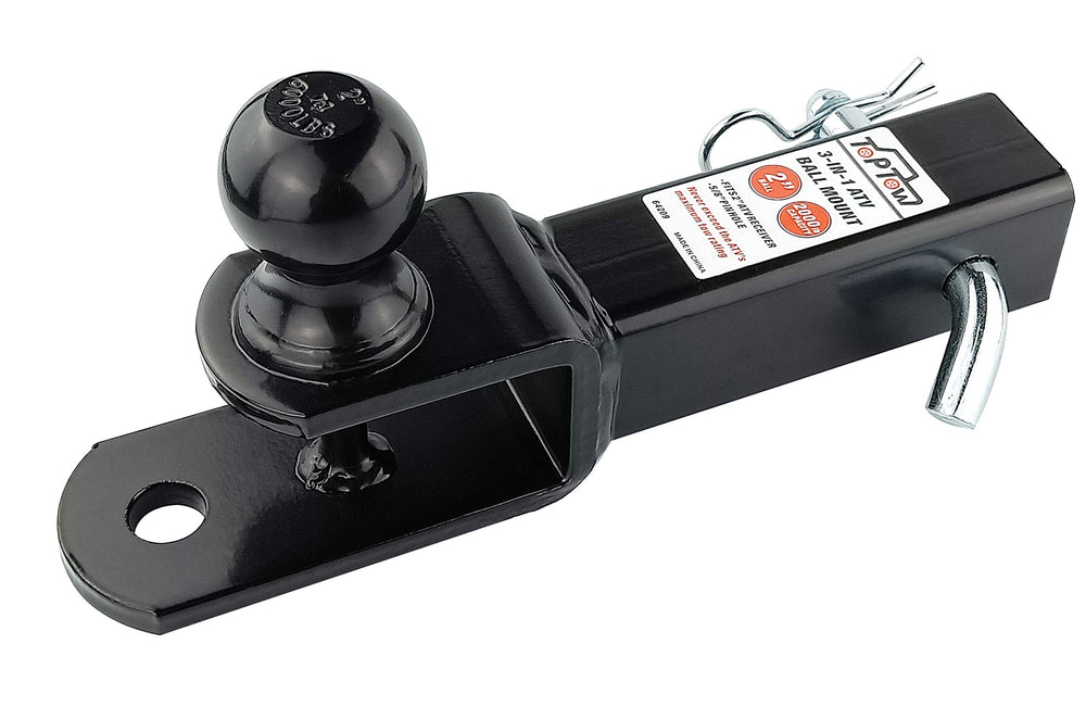 TOPTOW 2-inch hitch receiver with clevis pin for fast attachment