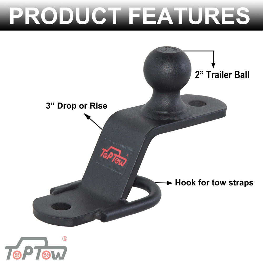 Bolt-on hitch attachment secures to ATV/UTV frames