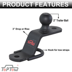 Bolt-on hitch attachment secures to ATV/UTV frames