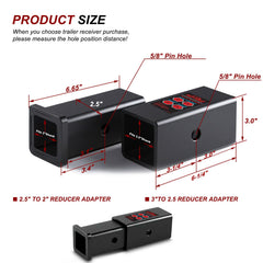 TOPTOW 5/8-inch pin included with the adapter for easy setup.