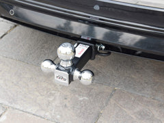 Chrome balls on TOPTOW mount show 1-7/8, 2, and 2-5/16 inch options
