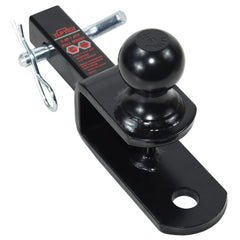 TOPTOW 3-in-1 hitch assembly showing three coupling options for versatility