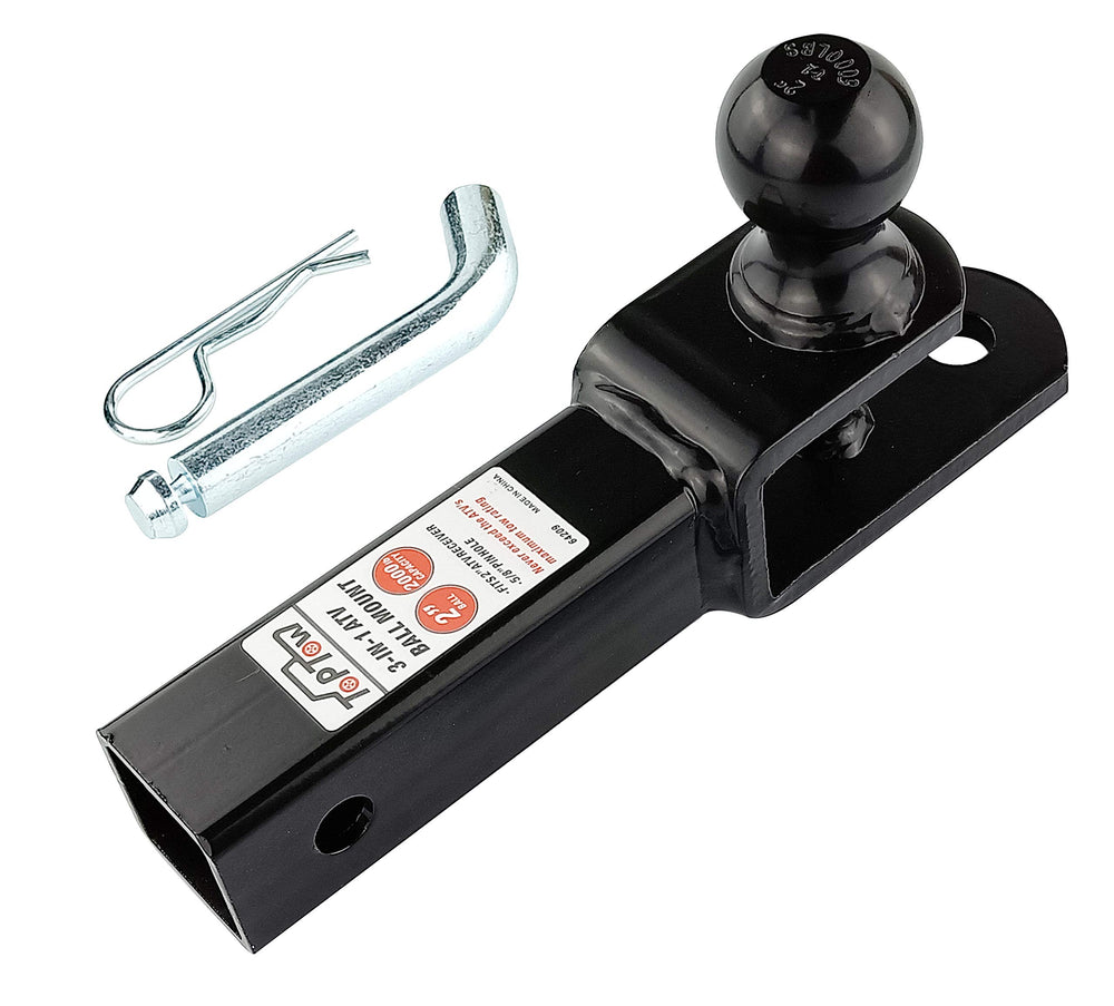 TOPTOW corrosion-resistant black powder coat on hitch for outdoor use
