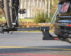 TOPTOW matte black finish on hitch extender emphasizes rugged durability.