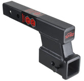 TOPTOW trailer hitch extender 4-drop shows level towing option for uneven terrain