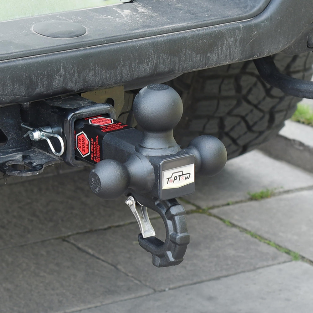 TOPTOW 1-7/8 inch hitch ball supports up to 2,000 lbs GTW for light trailers.