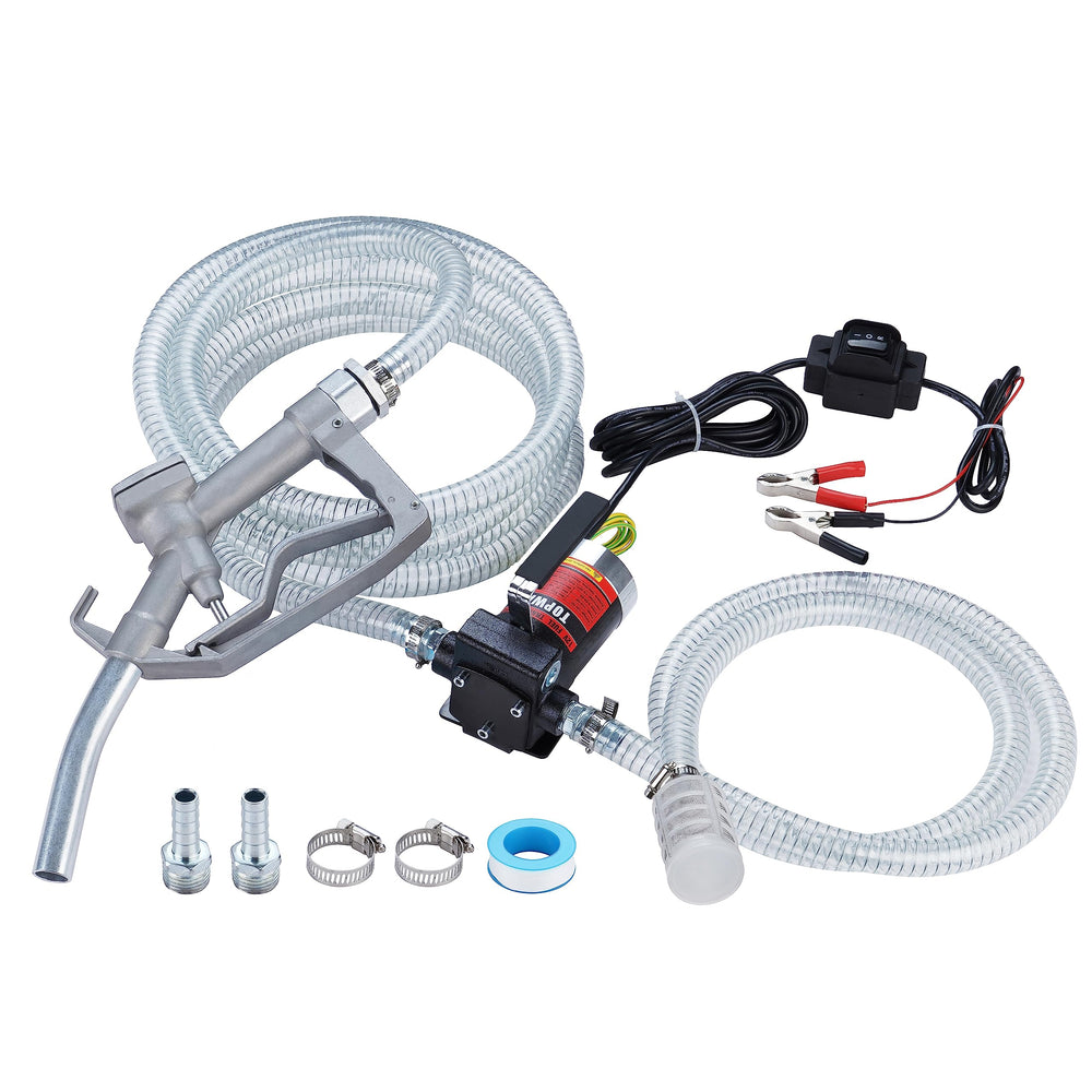 TopWay 12V fuel transfer kit front view for portable fueling