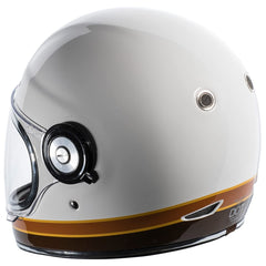 TORC T1 dreamliner tan gloss side view emphasizing silhouette and vent design.
