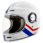 TORC T1 front view helmet in gloss white Allegiance for a bold street-ready look and secure fit.