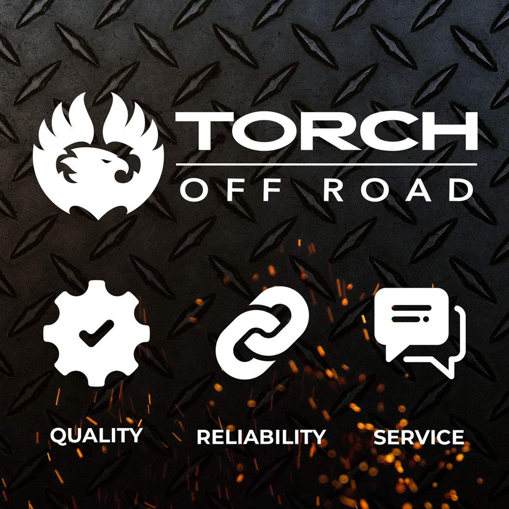 TORCH Off Road packaging and tools shown for a complete bolt-on project