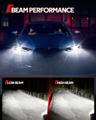 D3S bulbs installed in a car headlight demonstrating improved roadside visibility.