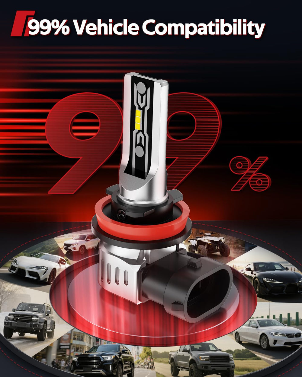 Torchbeam TF2 IP68 seal on fog light indicating waterproof performance