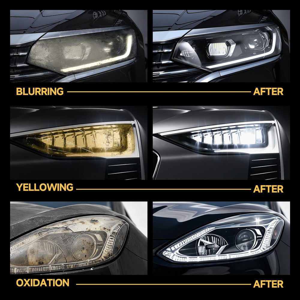 Toretark ceramic coating sealant provides long-lasting headlight protection.