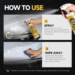 Toretark resin and tar remover cleans stubborn grime on exterior surfaces.