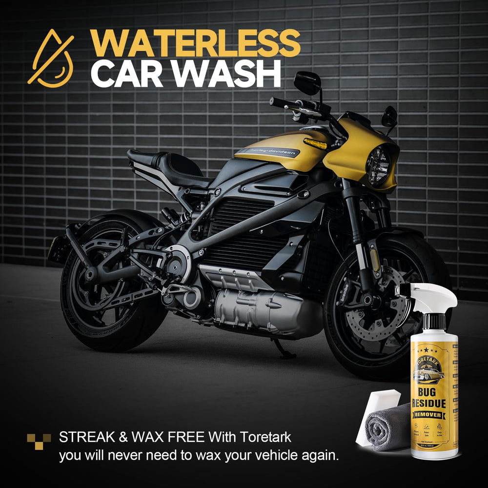 Toretark safe-on-paint formula protects wax and coatings during cleaning.