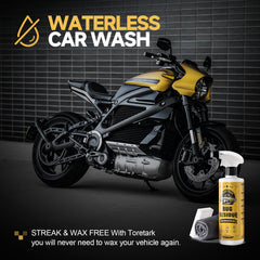 Toretark safe-on-paint formula protects wax and coatings during cleaning.