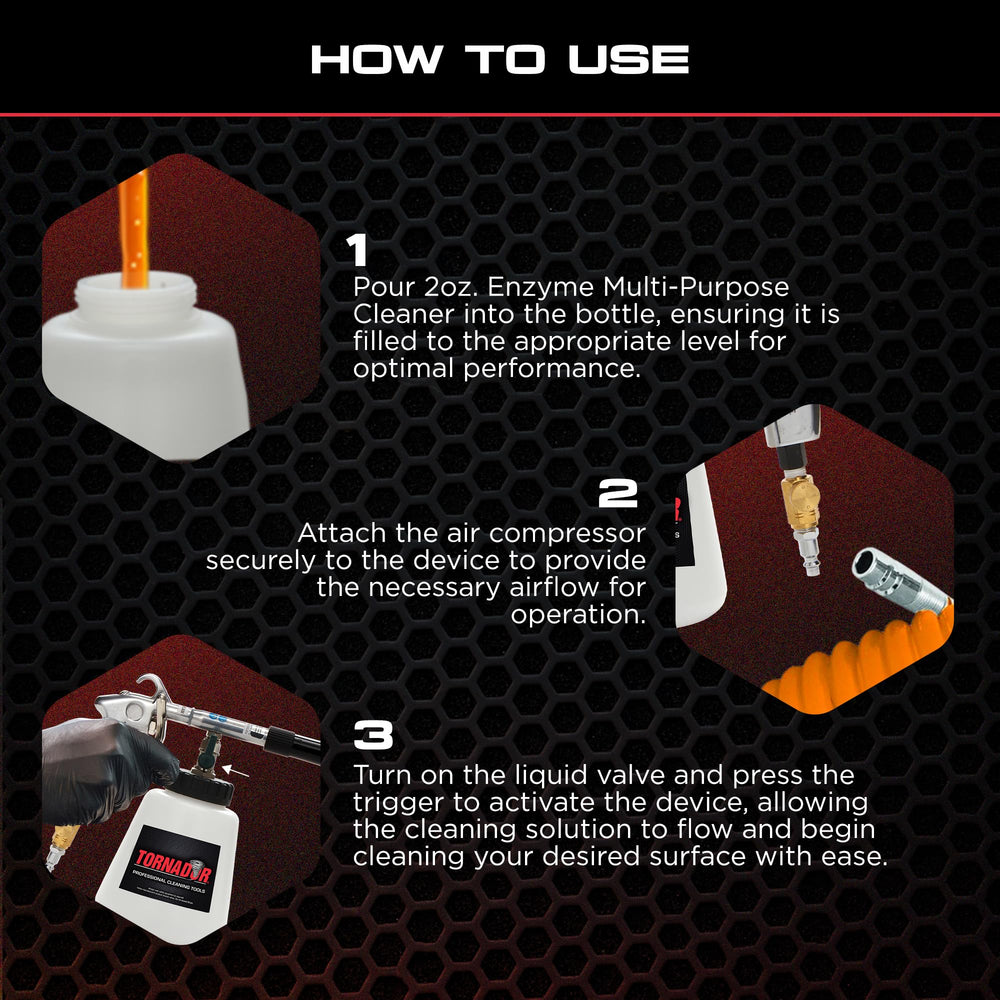 Tornador Black Z-020 interior detailing tool for fast, thorough cleaning.
