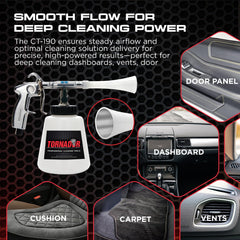 Tornador CT-190 easy secure installation ensures stable operation during detailing.