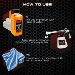 Tornador TC-Enzyme car seat cleaning lifts upholstery stains.