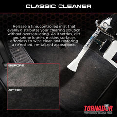Tornador Z-010 cone nozzle targets seams and crevices for deep cleaning.