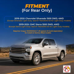 Torque airbag kit installed on Chevy Silverado 1500 for improved towing stability