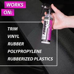 Torque Detail Green formula leaves no oily residue on surfaces.