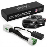 Torqy Solutions F150 Auto Start Stop Eliminator front view showing compact module ready for installation