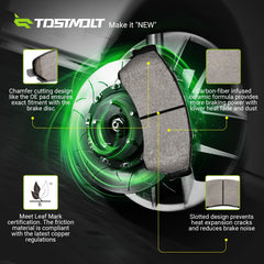 TOSTMOLT OE-fitment design ensures precise contact with discs.