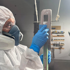 TotalBoat Polyester Fairing Compound sanding-ready surface after cure with minimal shrinkage.