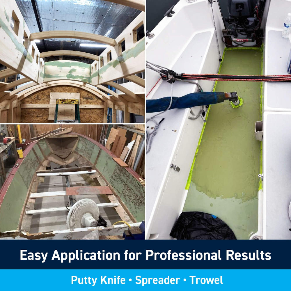 TotalBoat TotalFair 2-quart kit for marine repair projects.