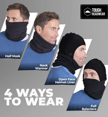 Tough Headwear balaclava helmet-friendly fit for precise helmet compatibility.