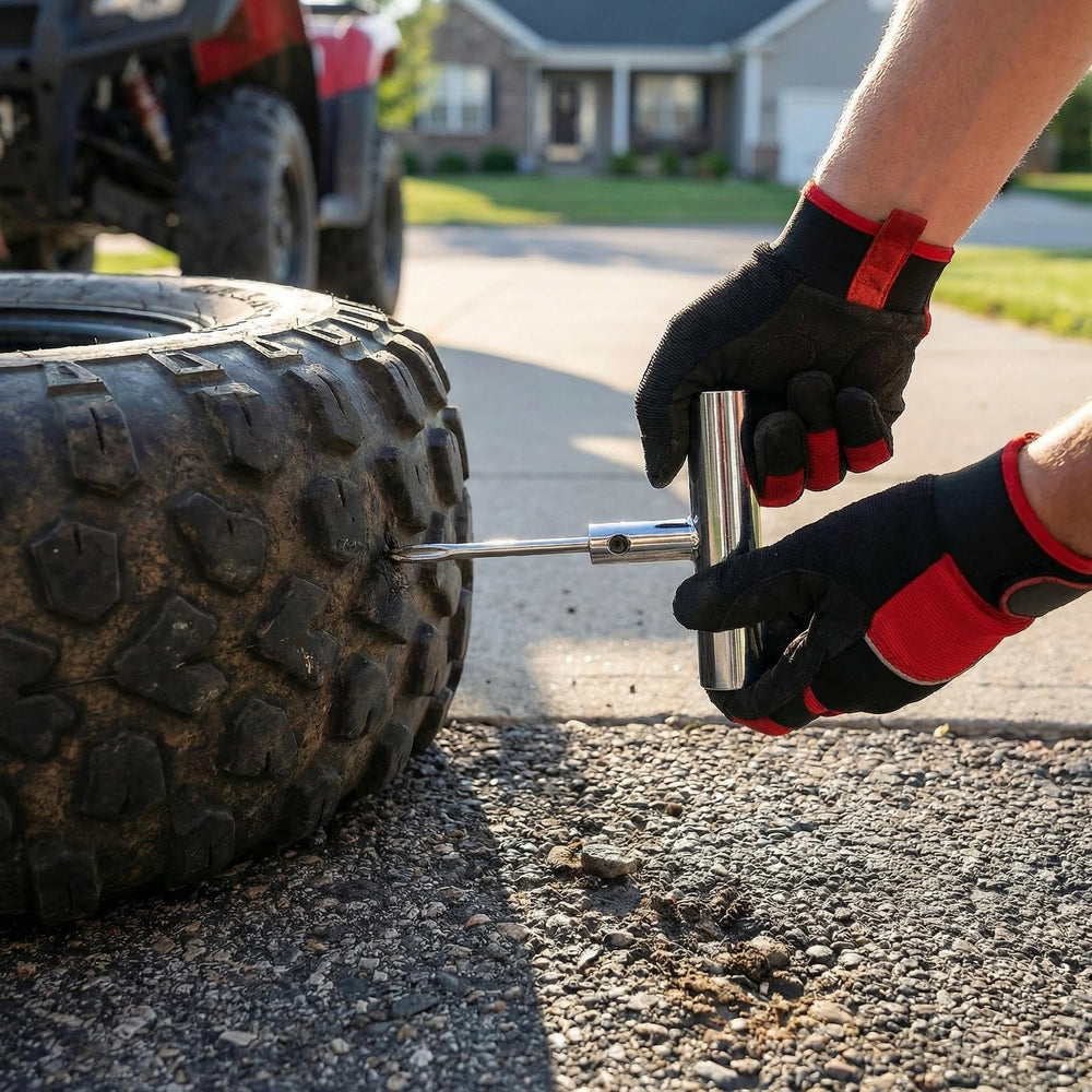 TOURGUARD multi-vehicle compatibility shown for cars, motorcycles, ATVs, and trucks.