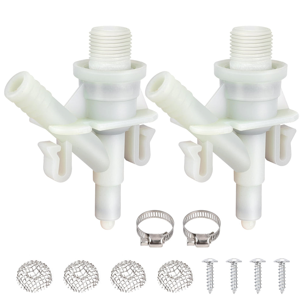 TOVEN-RV 385311641 valve kit close-up shows rugged ABS construction for winter reliability