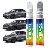Toviiea Midnight Silver PMNG paint bottle used for precise Tesla touch ups