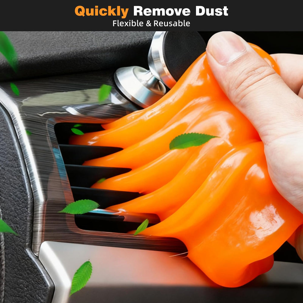 TOWBRUS cleaning gel penetrates crevices for dust and crumbs removal.