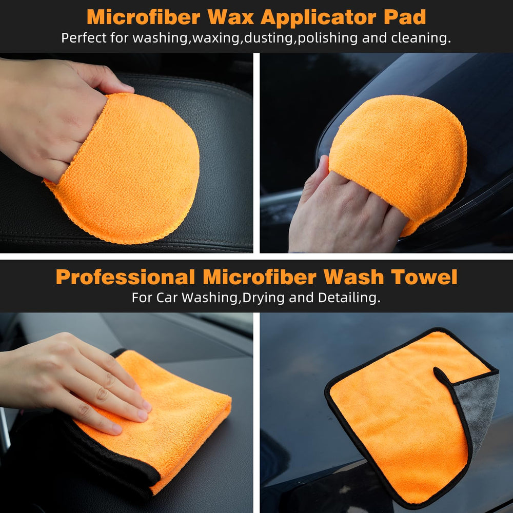 TOWBRUS microfiber towel for streak-free drying and interior shine.