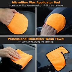 TOWBRUS microfiber towel for streak-free drying and interior shine.