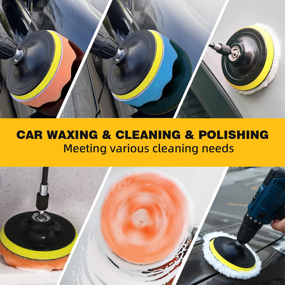 TOWBRUS white wool buffer pads for polishing and glazing surfaces.