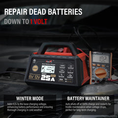 TowerTop 25A Pro+ engine start function delivers 100A to assist engine cranking.