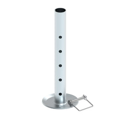 TowKing drop leg height 13 inches with 2-inch hole spacing.