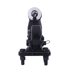 Chrome-plated 2-inch hitch ball on TowKing for corrosion resistance.