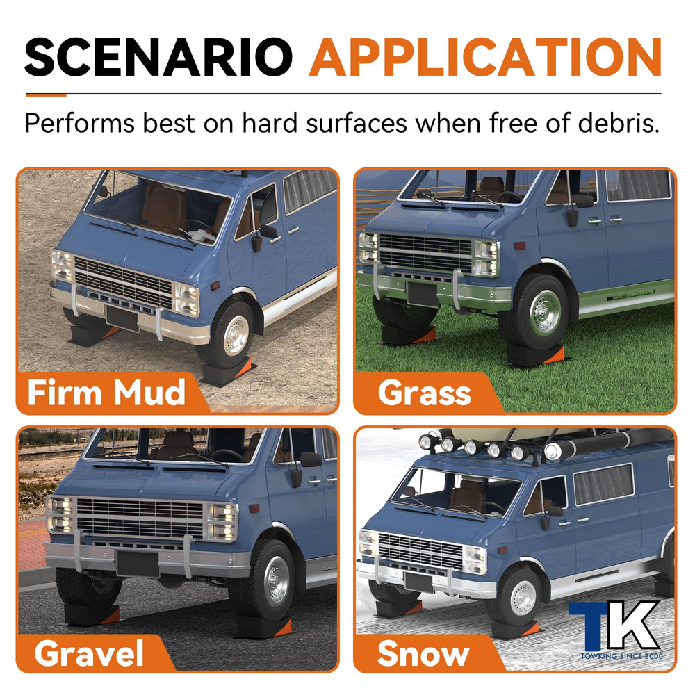 TowKing quick setup helps campers level quickly and accurately.